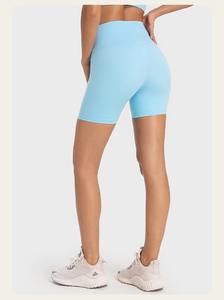 Short de yoga taille haute motif solide à la mode pour femmes coloré cravate-teinture taille élastique vêtements de sport d'été Spandex/Nylon Leggings - Product Image 6