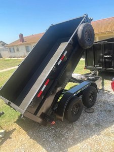 Wholesale Hydraulic Rear Tipper Dump Trailer 14 Ft Steel Full Trailer For Truck Use 7x14 Two Axles Four Wheels Dump Trailer - Product Image 4