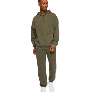 Vente en gros directe d'usine de pantalons de jogging décontractés en coton vert olive pour hommes taille élastique quantité en vrac de joggings pour hommes à vendre - Product Image 1