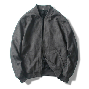 Veste Coupe-Vent de Designer en Cuir Suédé Polaire Hommes Hiver Luxe Vintage Col Montant de Haute Qualité - Product Image 2