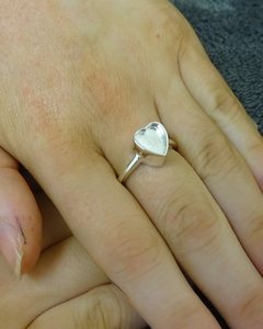 Anneau empilable en argent sterling 925 de bonne qualité, simple et solide, cœur, 6 mm, minimaliste, bijoux fins pour femmes, fabricant personnalisé - Product Image 1