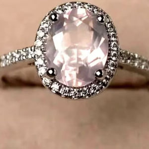 Amazing <b>Rose</b> <b>Quartz</b> <b>Ring</b> Silver Sterling Gift For Her - Product Image 3