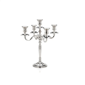 Bougie à cinq bras de finition dorée décorative faite à la main pour bougie légère dîner bougeoir pour prix de gros - Product Image 3
