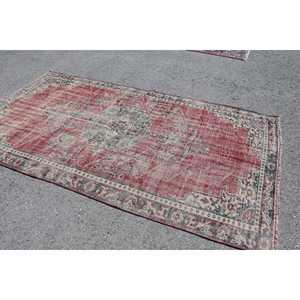 พรมขนาด 5.2x9.3 ฟุต, พรมตุรกีโบราณขนาดใหญ่, พรมขนสัตว์สีแดง - Product Image 2