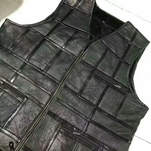 Nueva llegada de tamaño personalizado nuevo estilo Chaleco de cuero genuino para los hombres mejor diseño nuevo 2025 Chaleco de cuero para la venta hecho en Pakistán - Product Image 3