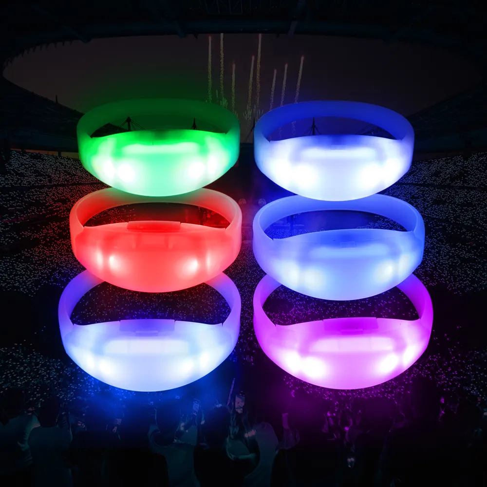 Coldplay Flashing Wristband Event Supplies Remote Control Light Up Bracelets Color Changing Xylobands LED Event Bracelet