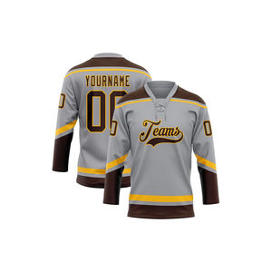 เสื้อฮ็อกกี้น้ำแข็งสไตล์ใหม่สำหรับผู้ใหญ่กางเกงพิมพ์ลายตามสั่ง - Product Image 3