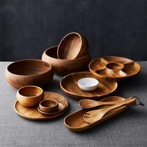 BON PRODUIT Ustensiles de cuisine en bois Bol Produits à forte demande Bols de cuisine en bois d'acacia respectueux de l'environnement Vaisselle de table - Product Image 2