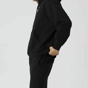 Sweat à capuche en coton épais personnalisé pour hommes avec impression bouffante à épaules tombantes Style Streetwear Pull-over d'hiver Sweat-shirt avec logo - Product Image 4