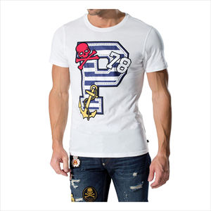 Camiseta de manga corta de alta calidad en blanco personalizada 100% algodón serigrafía camiseta transpirable cómoda ropa de verano al por mayor - Product Image 6