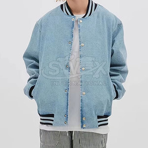 Chaqueta Universitaria de Diseño Único y Calidad Superior para Hombre, Chaqueta Universitaria de Invierno de Mezclilla al Mejor Precio - Product Image 3
