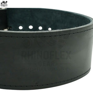 Por encargo de color plata de una sola punta de acero hebilla Power Lifting Power Belt Suede cuero genuino cinturón de levantamiento de pesas - Product Image 2