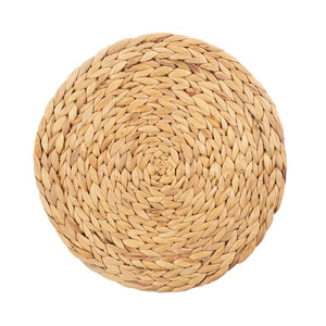 Tapis de table tressé en paille de jacinthe d'eau tissé à la main tapis de table à tricoter antidérapant résistant à la chaleur - Product Image 1