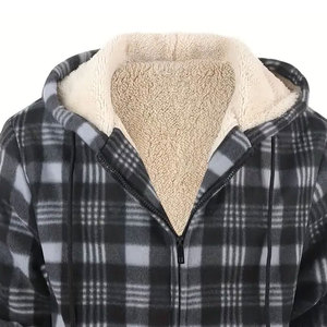 Sweat-shirt à capuche en sherpa personnalisé pour homme, nouvelle arrivée, lourd, épais, en fourrure, pour l'hiver - Product Image 6