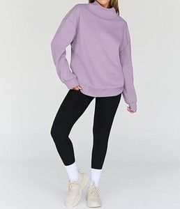 Sudadera holgada con estilo para mujer, Top de mezcla de algodón para la temporada de otoño e invierno - Product Image 4
