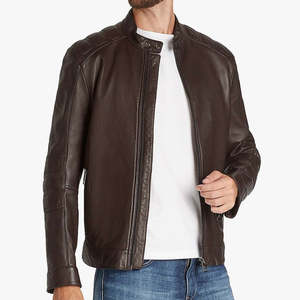 Top Design 100% Veste en cuir de haute qualité pour hommes Manches longues avec doublure en fourrure Prix raisonnable personnalisable pour l'hiver - Product Image 2