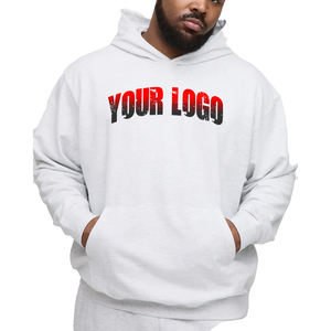 2025 venta al por mayor de alta calidad logotipo personalizado estampado peso pesado algodón polar invierno bordado liso sólido sudaderas con capucha pulóver básicos - Product Image 1