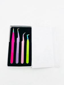 Pinzas multipunto de precisión para extensiones de pestañas Color personalizado Herramienta de belleza económica sostenible Hecho de acero inoxidable - Product Image 6