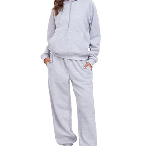 Chándal de Color liso de alta calidad para mujer, ropa de calle, recién llegado, chándal de algodón 100% informal personalizado para adultos para mujer - Product Image 1