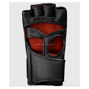 Guantes de MMA de Cuero Personalizados de Alta Calidad, Transpirables, Ligeros, de Medio Dedo, con Cierre de Gancho y Bucle, Antideslizantes y Ajustables - Product Image 4