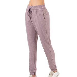 กางเกงวิ่งจ๊อกกิ้งลำลองสำหรับผู้หญิงกางเกงเอวสูงสีพื้นดีไซน์ใหม่สำหรับกลางแจ้ง - Product Image 6