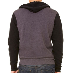 Streetwear brodé avec écusson personnalisé, sweat à capuche unisexe à la mode pour hommes, 100% coton, basique avec fermeture éclair - Product Image 2