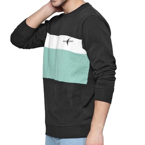 Wholesale Price Slim Fit Crewneck Men's Sweatshirt Polyester/Cotton Fleece Breathable Summer Lined Design Online Sale - Product Image 1