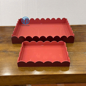 Bandeja Lacada de Alta Calidad, Fabricante Vietnamita, Acabado Brillante, OEM/ODM Disponible, Precio al por Mayor, Bandejas Decorativas Onduladas de MDF Lacado - Product Image 5