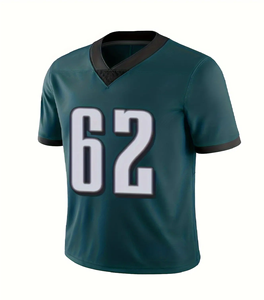 Uniforme de Rugby de talla grande cosido bordado de alta calidad, uniforme de Jersey de fútbol americano transpirable verde - Product Image 6