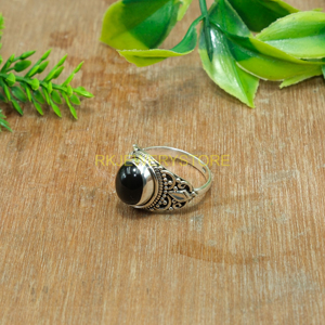Anillo de Ónice Negro Natural, Anillo de Plata de Ley 925, Anillo de Declaración, Anillo de Promesa, Anillo de Diseño Hecho a Mano, Anillo de Piedras Preciosas, Joyería de Ónice Negro - Product Image 3