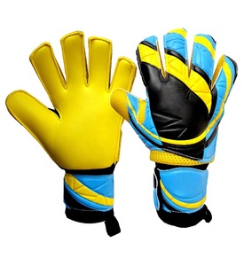 Gants de gardien de but de haute qualité en latex allemand, design professionnel antidérapant et respirant, sangle de poignet réglable, fermeture à boucle et crochet - Product Image 2