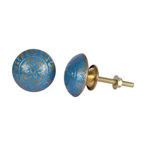MUGHALCRAFTS Decorative Filigree Brass Drawer Pull Knob Cabinets Dressers Wardrobes Dining Areas Home Kitchen Living <b>Room</b> - Product Image 2