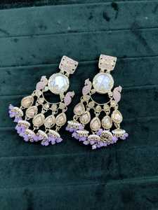 Pendientes Jhumki Indios en Oferta, Pendientes de Circonita Chapados en Oro Antiguo, Joyería para Mujer, Pendientes de Perlas, Joyería para Mujer - Product Image 2