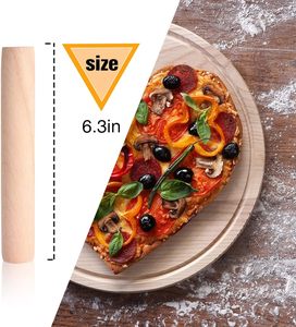 Petit rouleau à pâtisserie en bois, rouleau à pâte à boulettes Mini rouleaux à pâtisserie en bois Outil essentiel d'ustensile de cuisine pour fondant, pâtes - Product Image 3