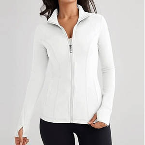 Femmes à la mode léger athlétique fermeture éclair vestes 2025 sweats à capuche Gym Yoga hauts course vêtements d'entraînement avec poche - Product Image 2