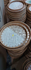 ถาดหวายสำหรับช่างฝีมือพร้อมดีไซน์แบบฝังงานฝีมือทำจากไม้ไผ่รักษ์โลก - Product Image 4