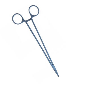 Pinzas portaagujas Debakey de alta calidad, suturas de acero inoxidable quirúrgicas rectas recubiertas de azul, fuente de alimentación Manual - Product Image 5
