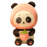 Groothandel Gevulde Fruit Panda Pluche Speelgoed Custom Dier Beer Panda Pluche Met Fruit Panda Beer Pluche