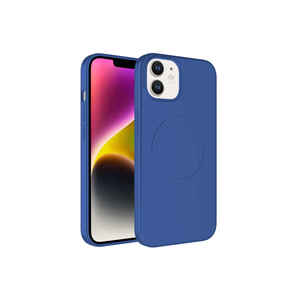 Coque en silicone ANKY Plas Series bleu pastel pour iPhone 11 compatible avec la charge sans fil MagSafe, en matériau PC avec logo - Product Image 1