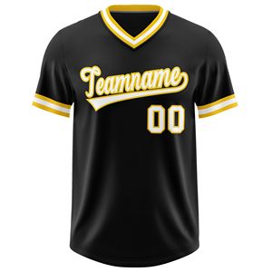 Camisetas de béisbol con cuello en V cosidas para jóvenes con bordado personalizado - Product Image 2