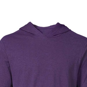 Camiseta con Capucha para Hombre, Corte Regular, Color Morado Sólido, Algodón, Informal, para Verano - Product Image 4