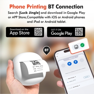 May mắn Jingle <span class=keywords><strong>Mini</strong></span> Máy in nhãn cho điện thoại di động iOS Android văn phòng nhà cửa hàng tổ chức - Product Image 5