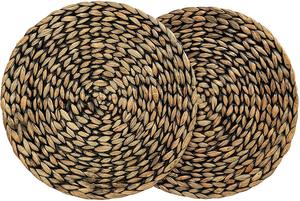 Brown water hyacinth round placemat Eco friendly products Made in Vietnam <b>Table</b> decoration Woven Placemat Wholesale - Product Image 3