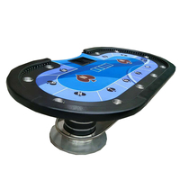 Table de Mahjong Moderne de Luxe Personnalisable Meilleure Qualité Table de Poker en Bois Vendue en Casino avec Motif Rond pour les Jeux de Hasard