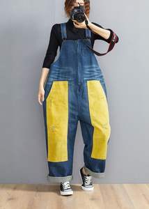 Best Denim Dungaree Women's Light Wash Classic Vintage Shorts Button Effortless Style Trendy Bib <b>Overall</b> Autumn/<b>Winter</b> - Product Image 4
