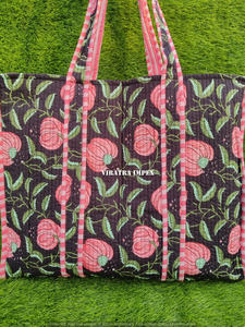 Épaule en coton patch empreinte de main imprimés d'animaux matelassé écologique durable Yoga plage fourre-tout Logo personnalisé sac à provisions en semaine - Product Image 2