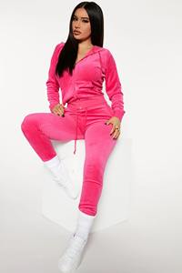 Équipé sportif y2k velours Gym course exercice entraînement 2 pièces ensembles pleine fermeture éclair sweats à capuche femmes maigre Jogging ensembles pantalons de survêtement - Product Image 6