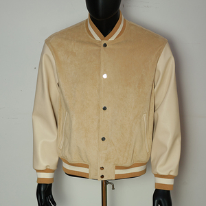 Personalizado Chenille parche bordado manga de cuero Vintage béisbol Letterman Varsity chaqueta para los hombres - Product Image 1