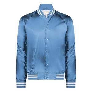 Chaqueta universitaria de satén a la moda para mujeres y hombres Chaqueta de béisbol brillante para ropa informal al por mayor - Product Image 5