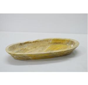 Bol de service ovale en bois naturel de luxe, design unique, bol indien classique pour la maison, l'hôtel et le restaurant - Product Image 6